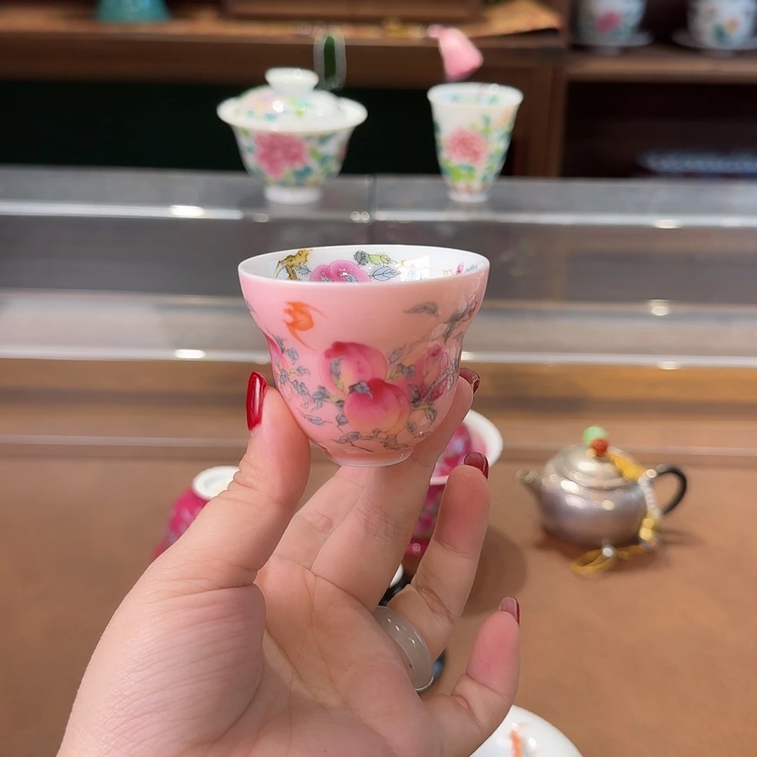 珐琅彩只主人杯茶具一