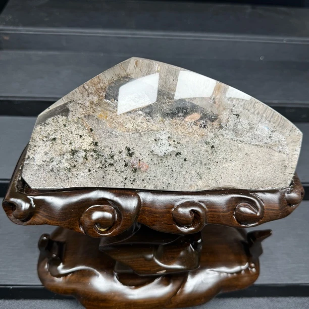 天然白幽灵水晶摆件尺寸16/7.2/6厘米重量770g