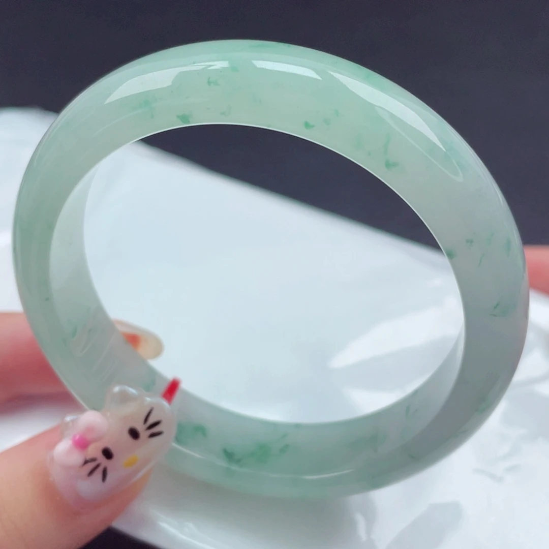 翡翠未镶嵌手镯59圈口