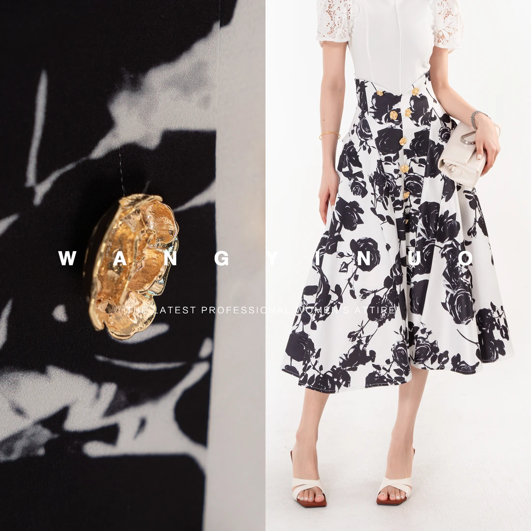 MD现货·依诺【奔赴花海】2025夏季新款气质显瘦时尚穿搭法式半身裙