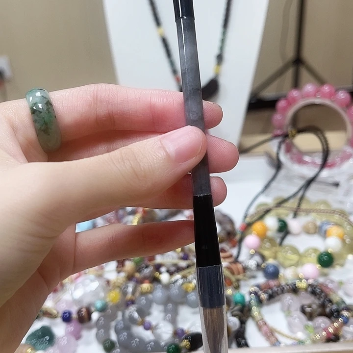 纯铜石英石乌鸡毛笔