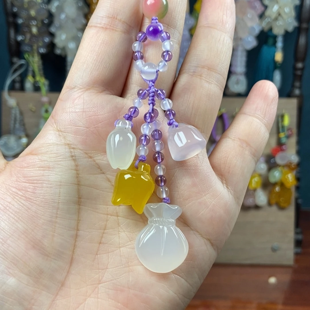 新品白冰福袋子手机链