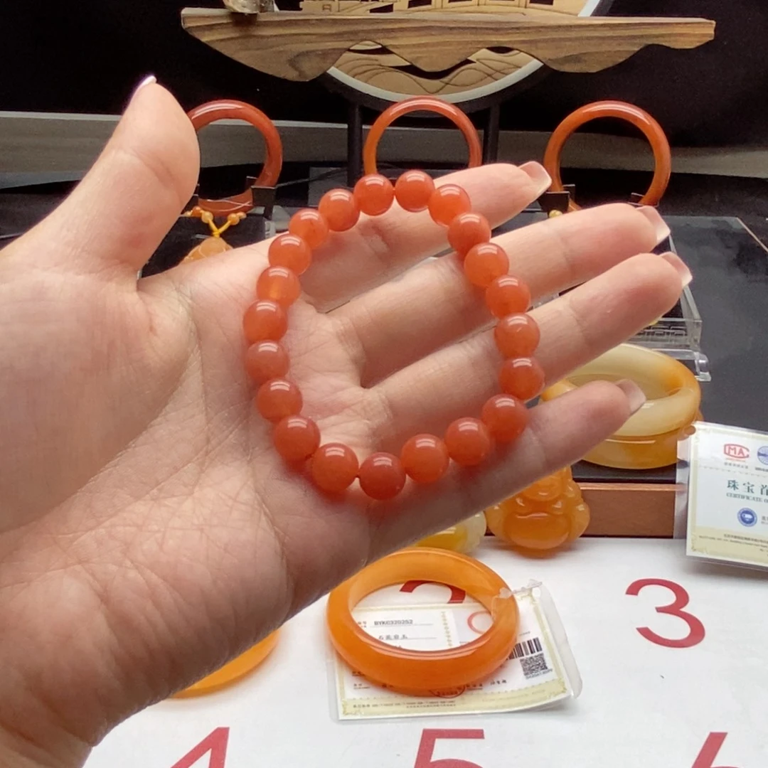 石英质玉（黄龙玉）未镶嵌手链