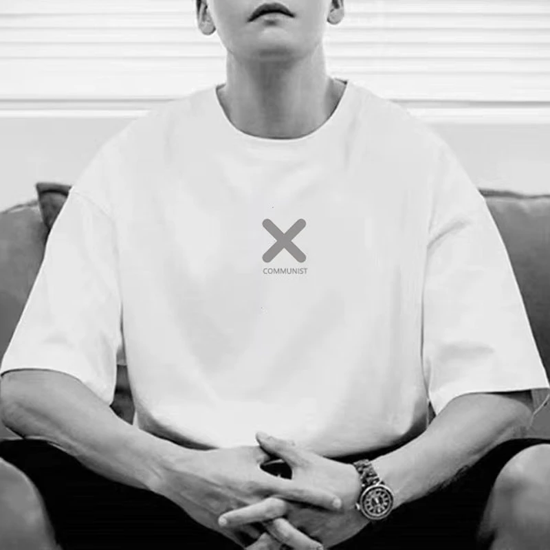 2025新款重磅t恤300g简约男潮流短袖夏季ins纯棉宽松大码半袖上衣