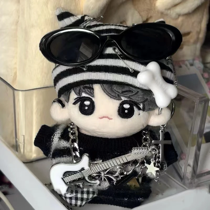 现货10cm娃衣男娃穿潮流毛衣发带套装棉花娃娃帅酷装饰配件着替