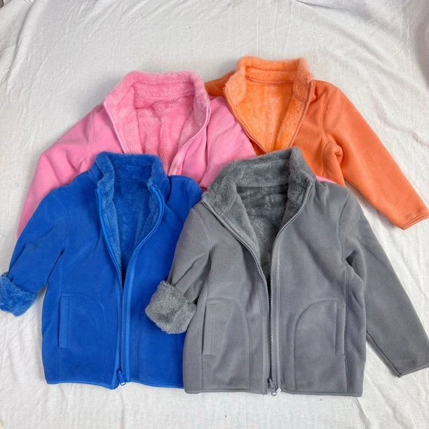 两面穿外套】家墨特特奥粒绒儿童外套秋冬季两面穿保暖加厚外套