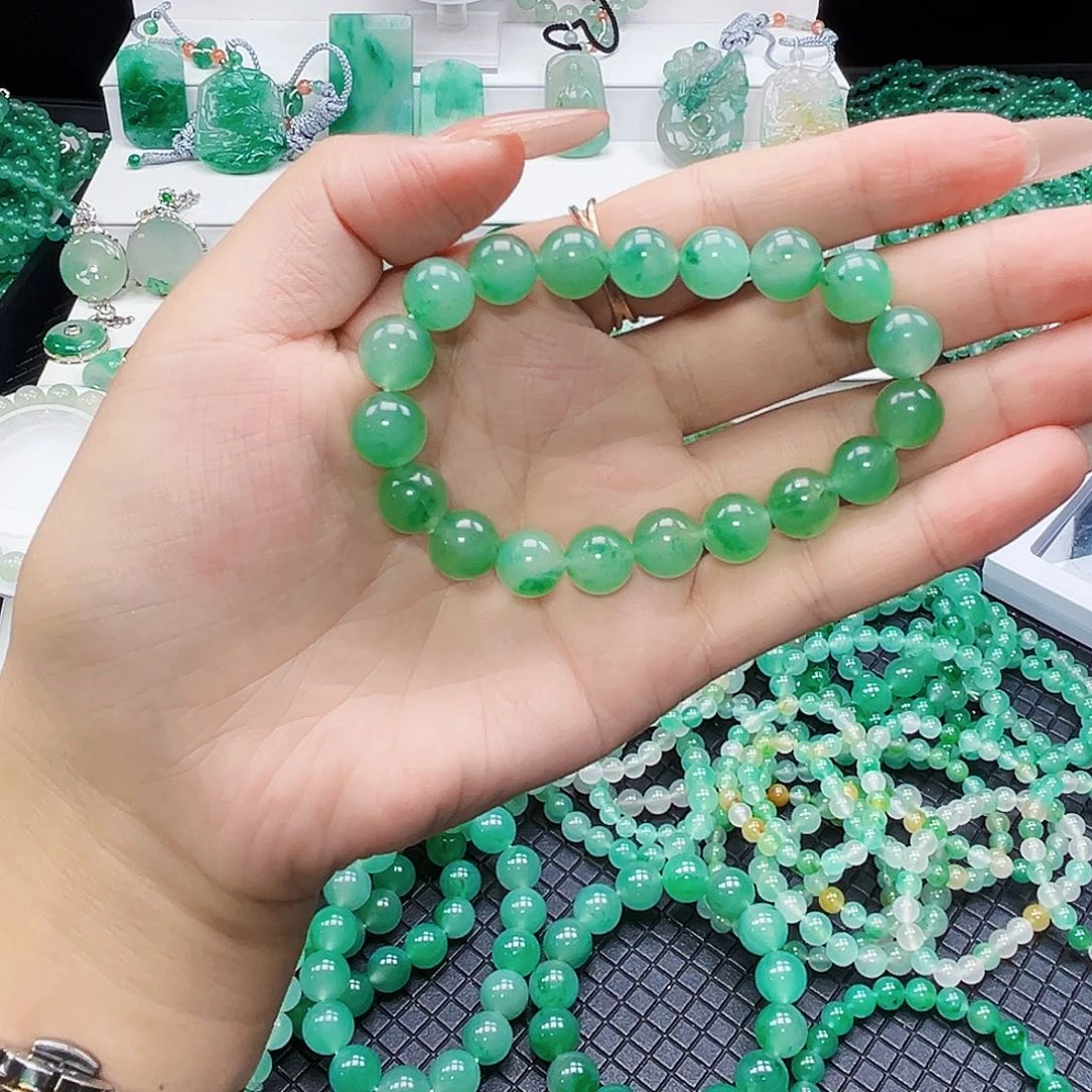 石英质玉（非洲翠）未镶嵌手链