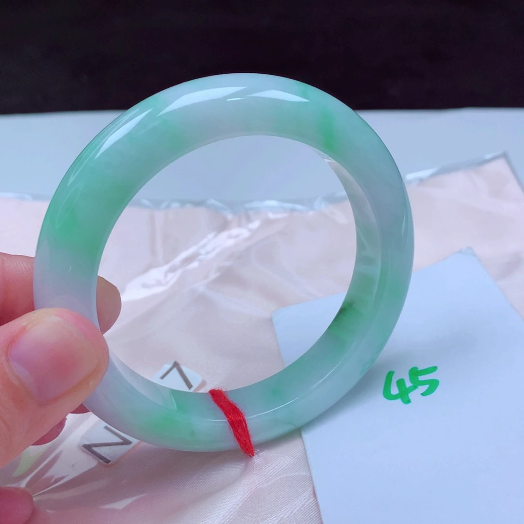 未镶嵌手镯翡翠缅甸天然A货翡翠手镯55.7