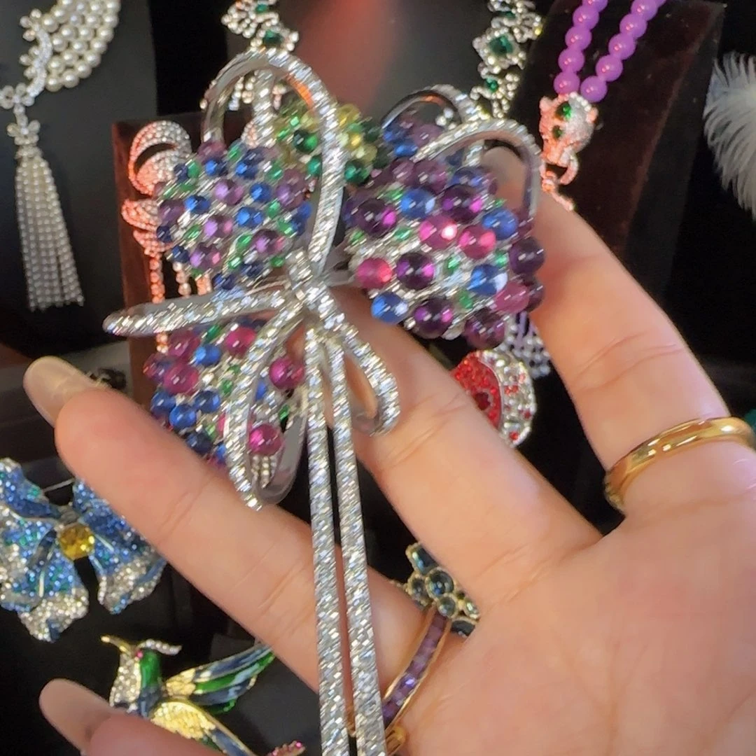 ****️花岗石纯铜锡合金纯铜胸针