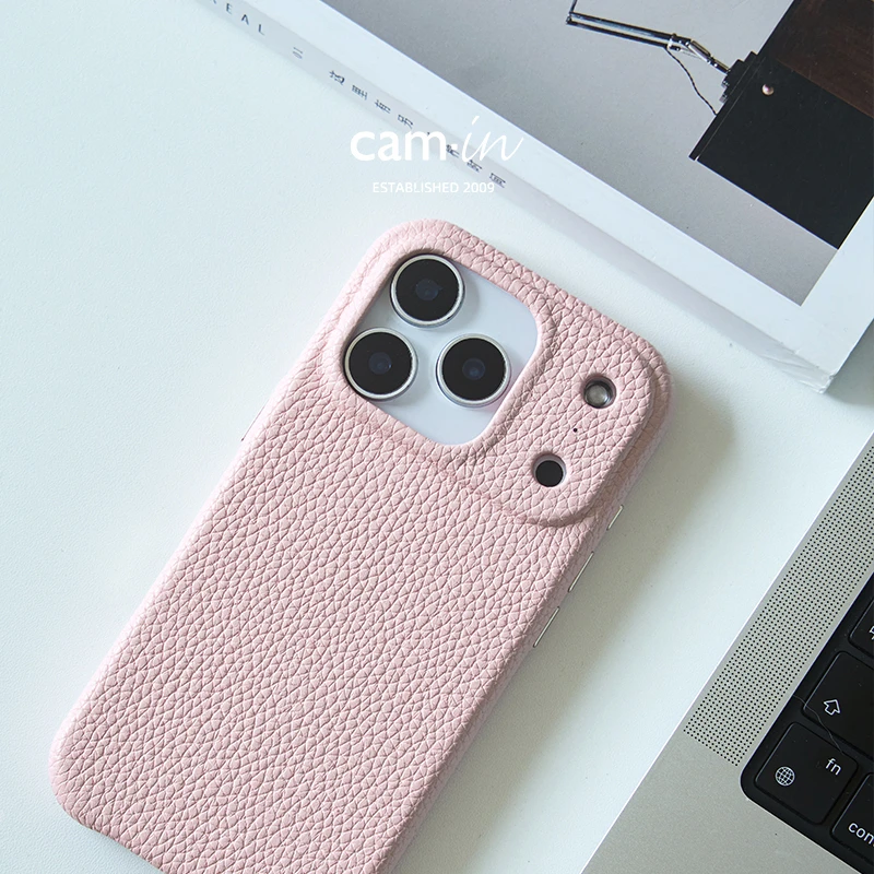 【萌壳居专属】cam-in×适用iPhone17进口牛皮皮革手机壳真皮手机壳