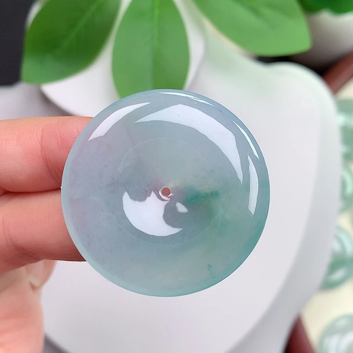 颈饰未镶嵌翡翠平安扣 35.5x5.4mm