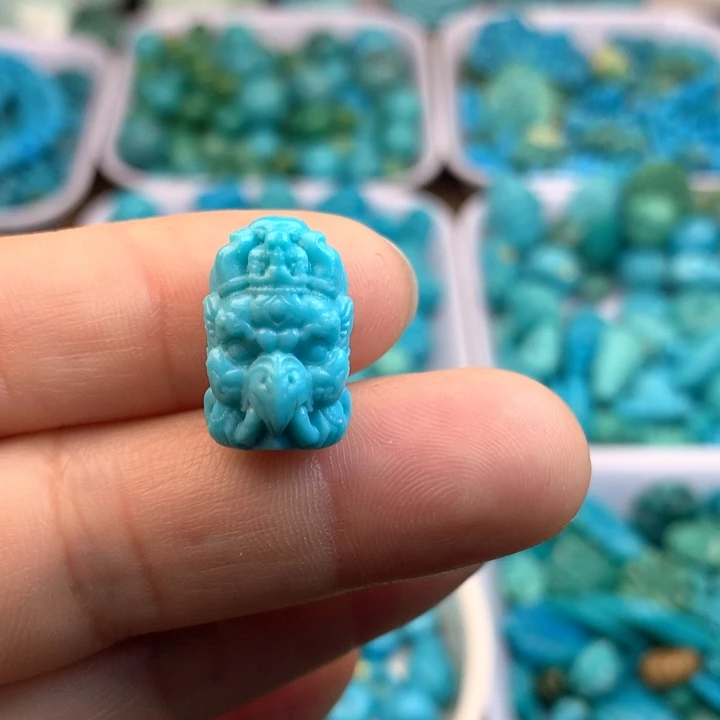 绿松石未镶嵌吊坠(不含链)18×11×10