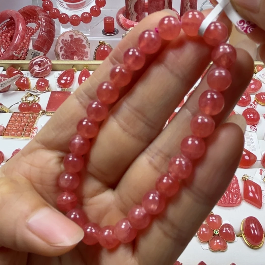 菱锰矿未镶嵌手串7.6