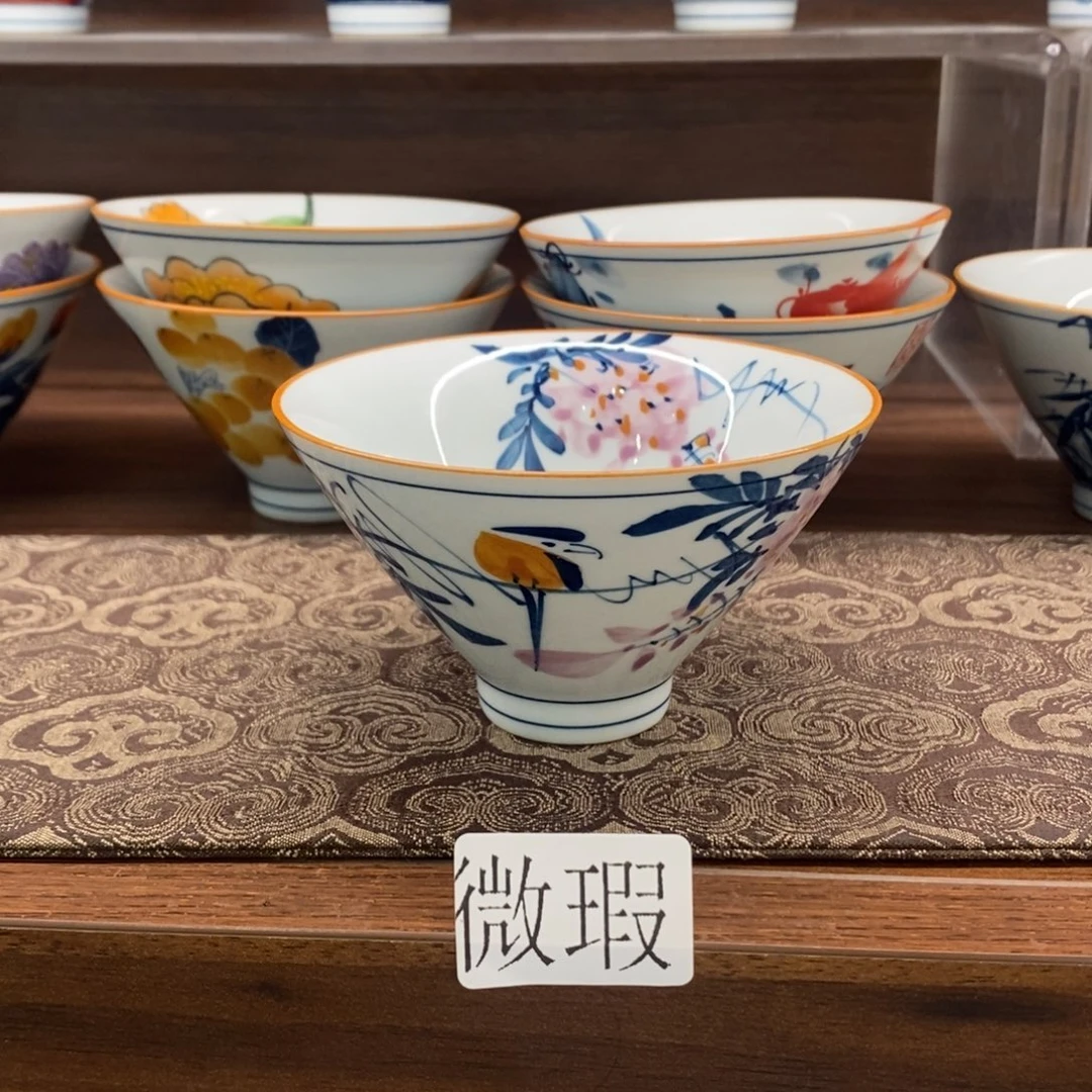 釉下彩老陶泥手工绘制