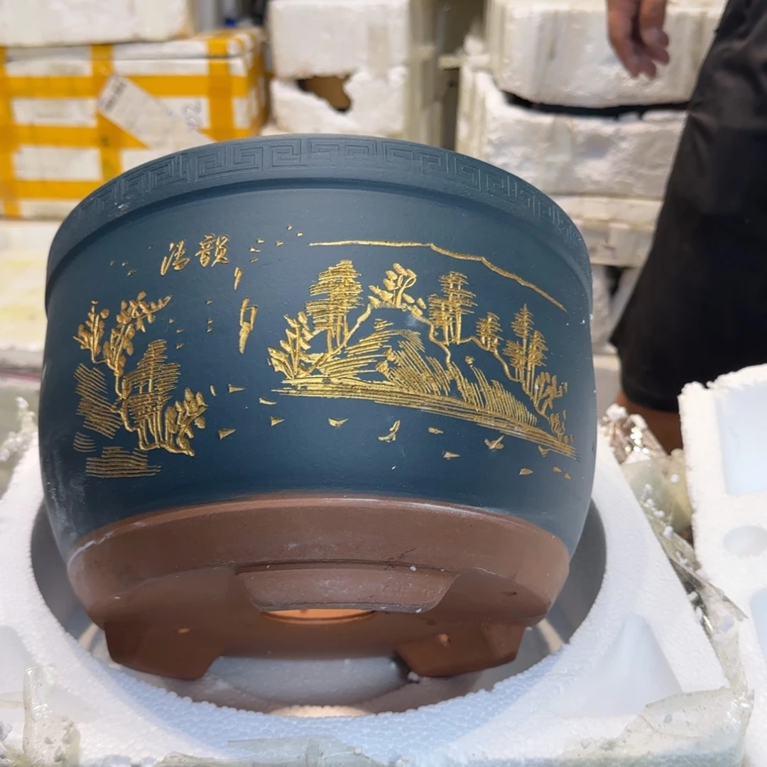 紫砂花盆口径25高度15