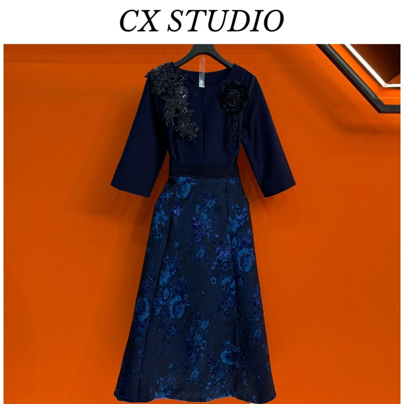 YC编码74 经典收腰轻奢时尚连衣裙（定制女装）CX151