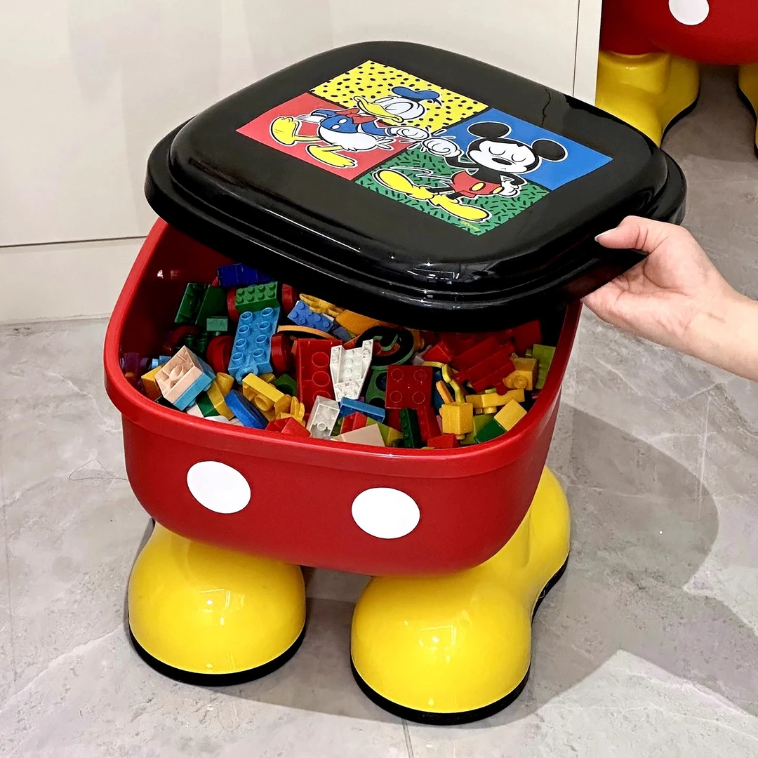 迪士尼收纳凳收纳盒儿童小孩可坐收纳凳家用大容量玩具杂物储物凳