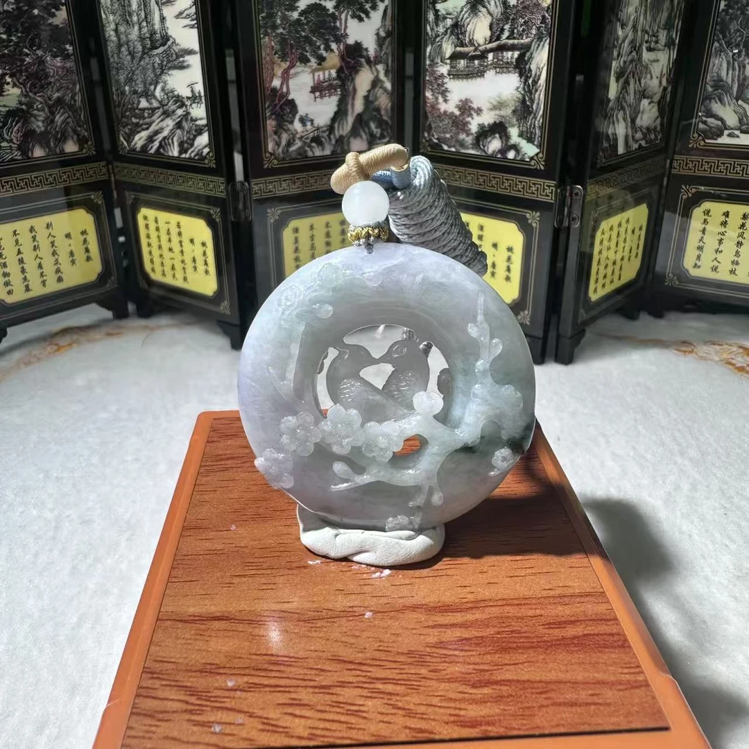 4595-天然翡翠-喜上眉梢