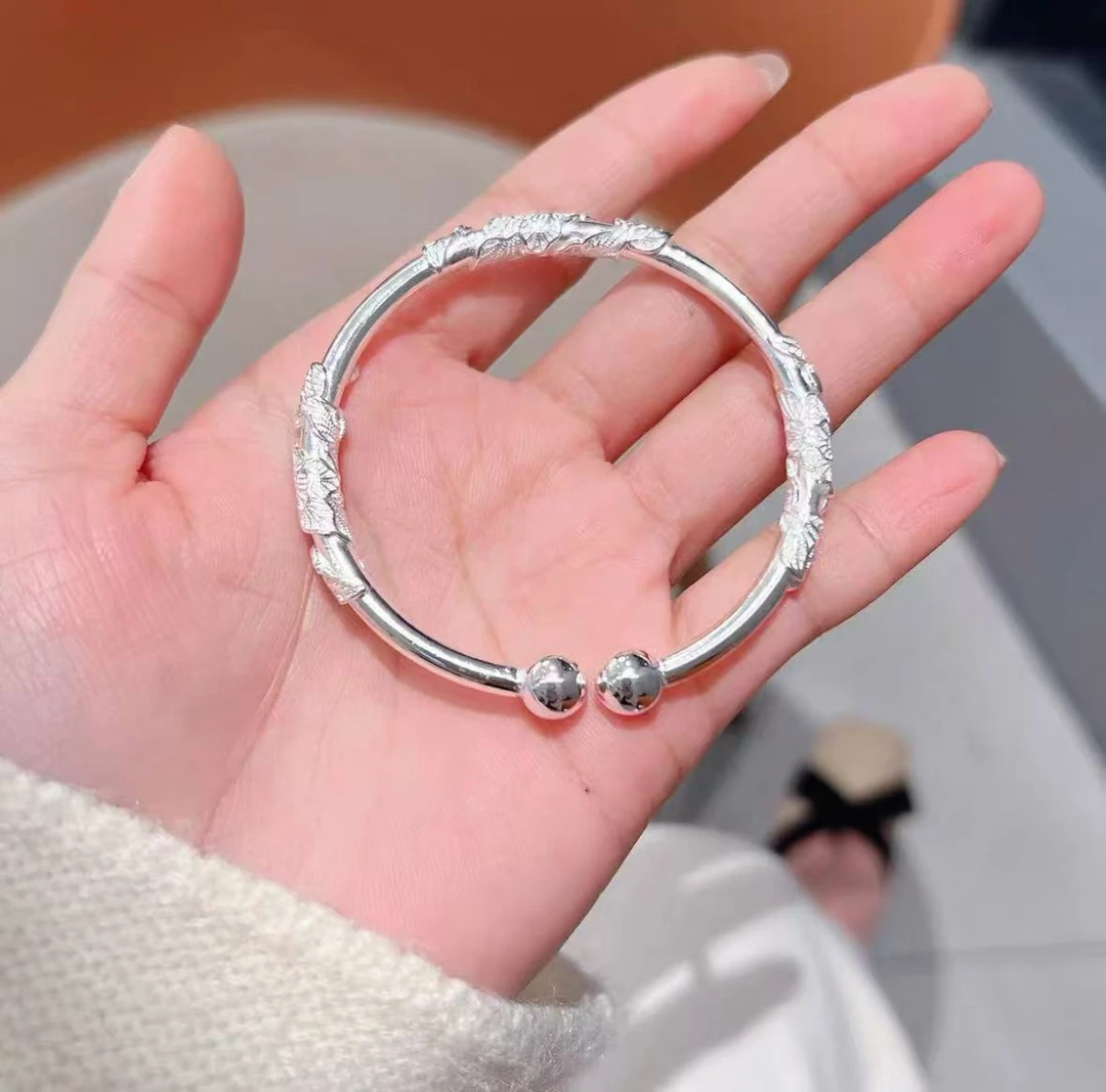 足银手镯 K92精品手镯（无礼盒)