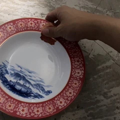 8寸深盘一个陶瓷陶瓷