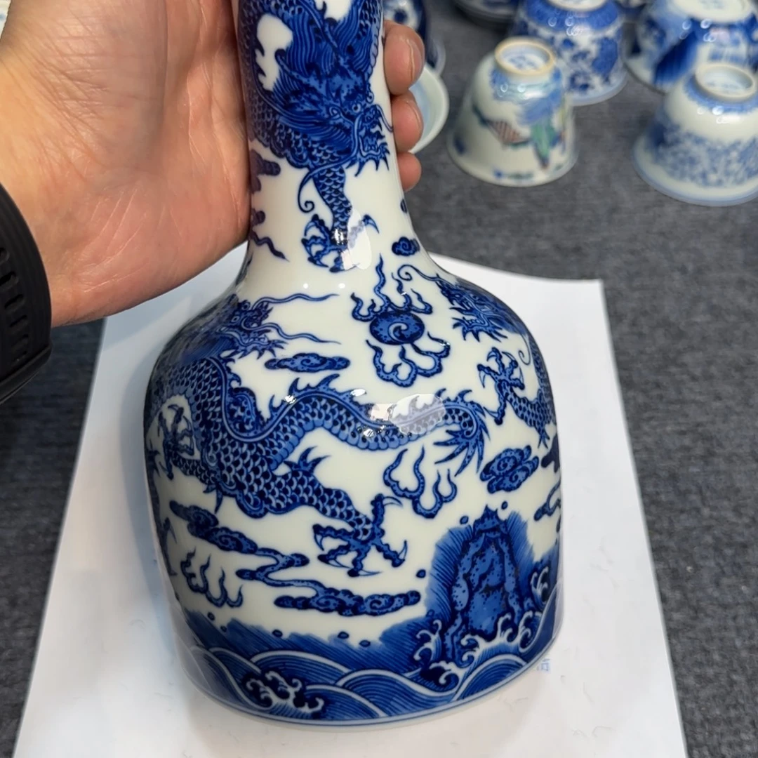 瓷杯子当代仿古精品全手工