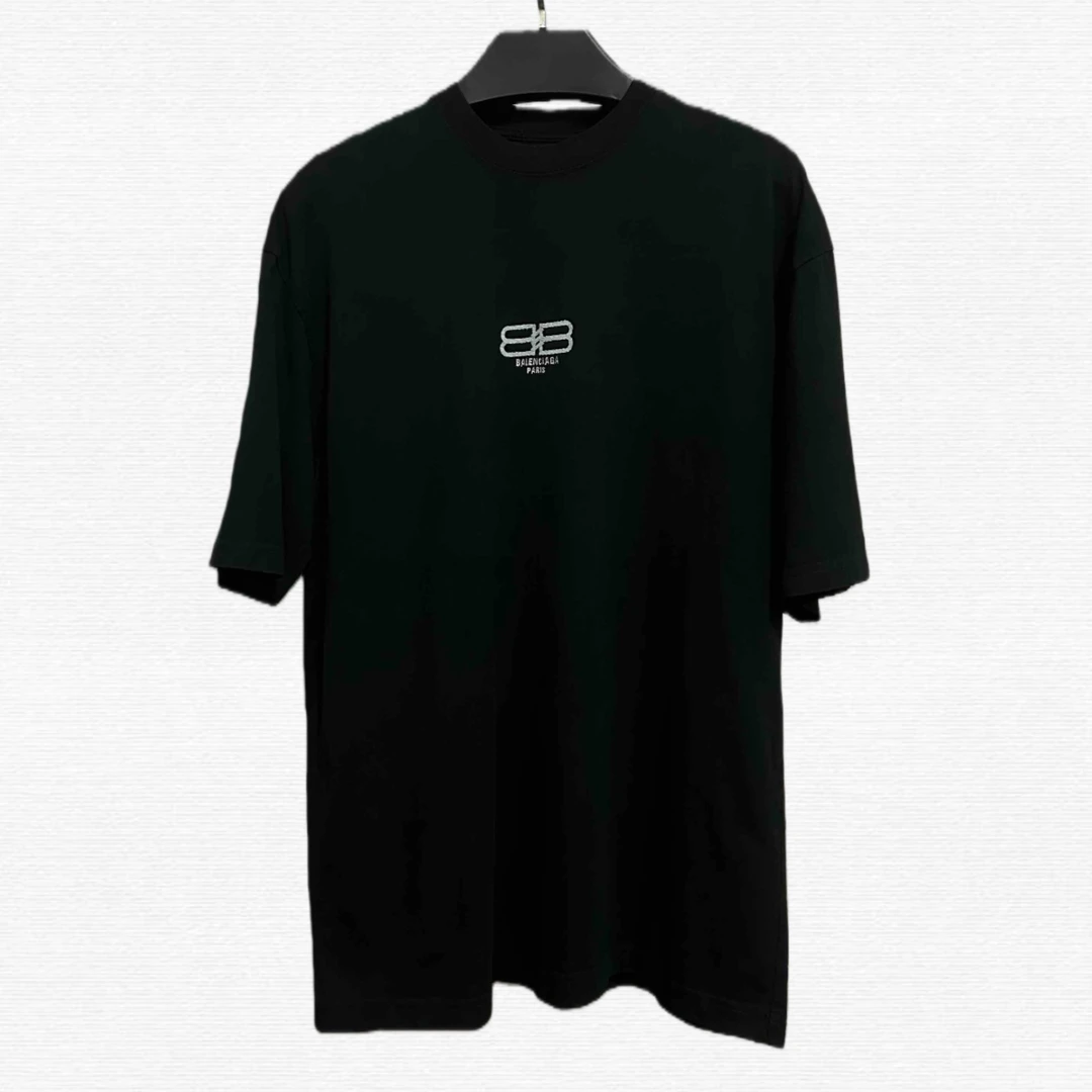 未使用 Balenciaga/巴黎世家 双b刺绣logo短袖T恤/M码