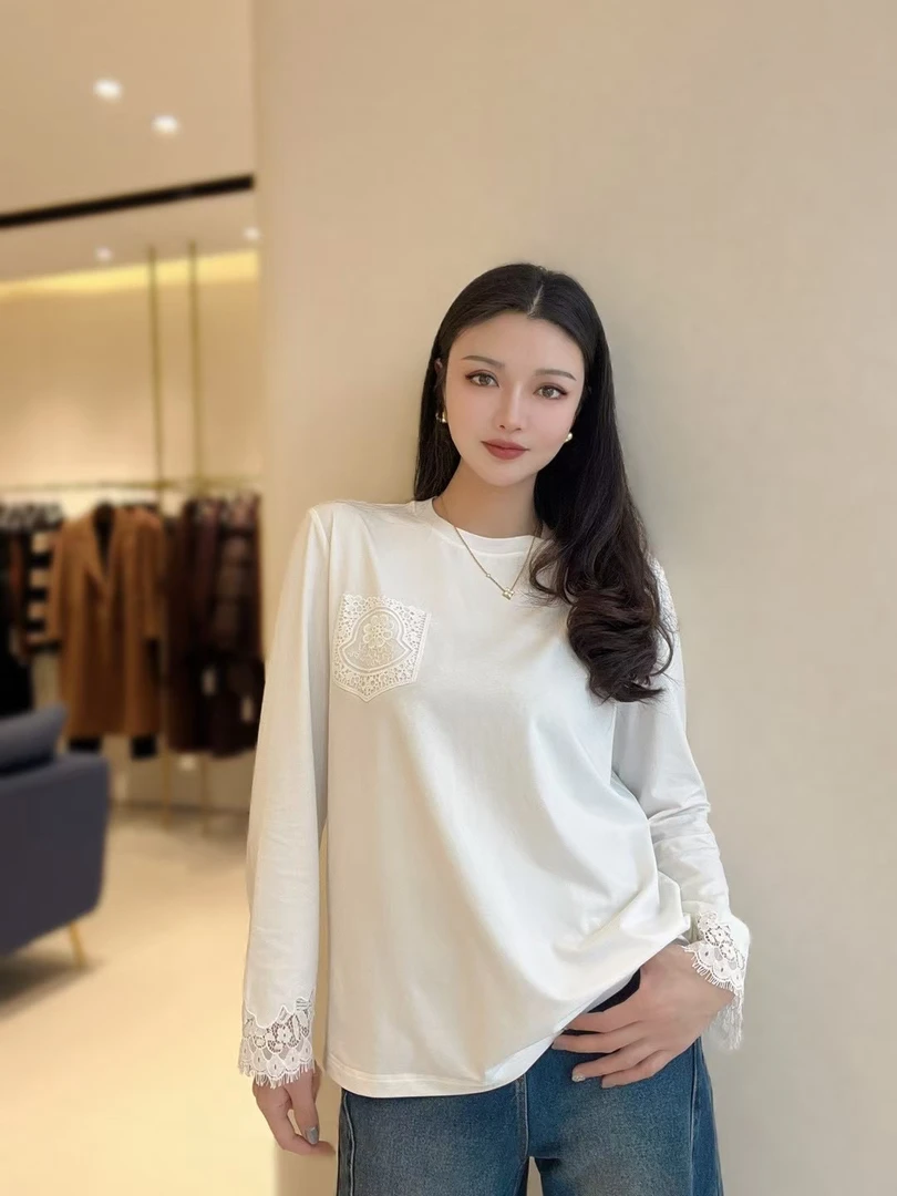 俪妍【LIVELY·YAN】25春季新款T恤37882时尚休闲百搭白色