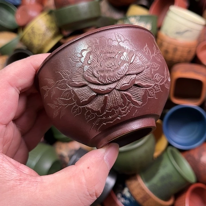 紫砂茶杯全手工紫砂主人杯