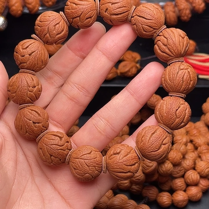 桃核手串精品红魔铁将军1.7