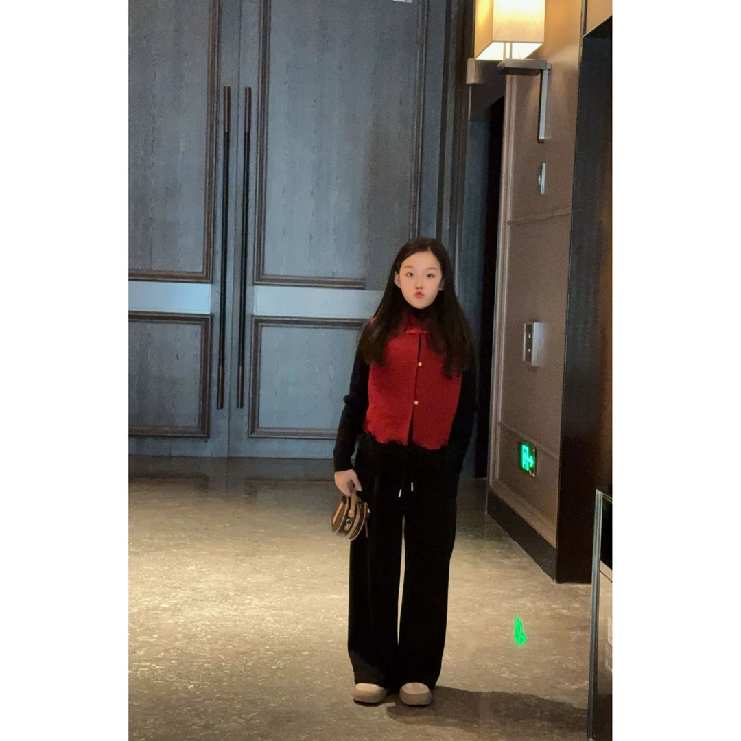 现货  【羊毛马甲】冬季儿童休闲女童毛毛时尚24388