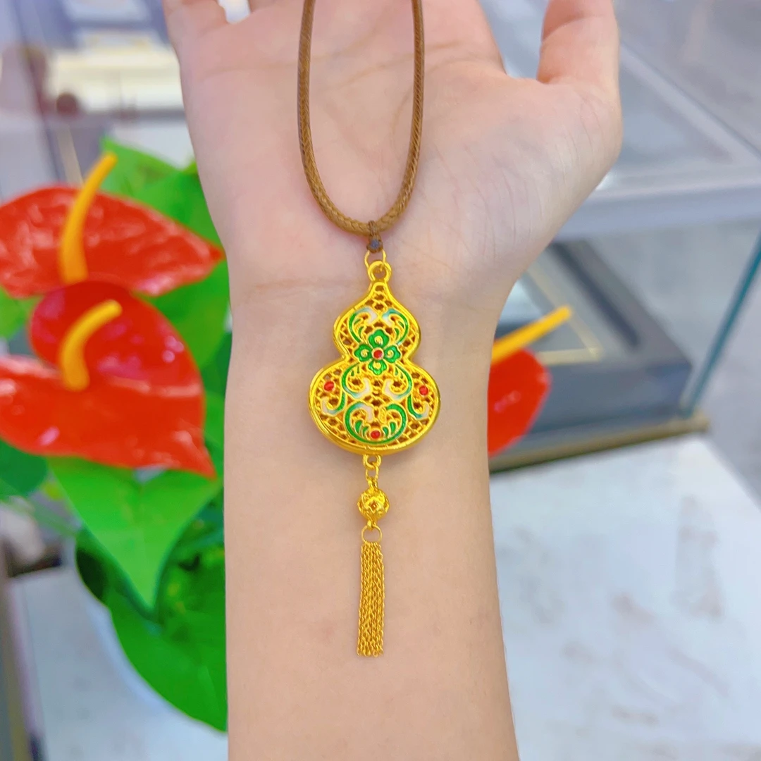 【琪琪专属】足金999双11大促 葫芦流苏 赠编绳 多退少补