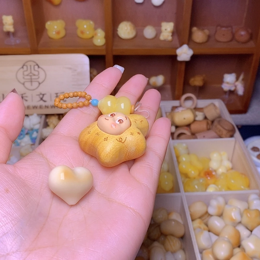 把***我吊坠猴头核桃爱心星星人葫芦提溜