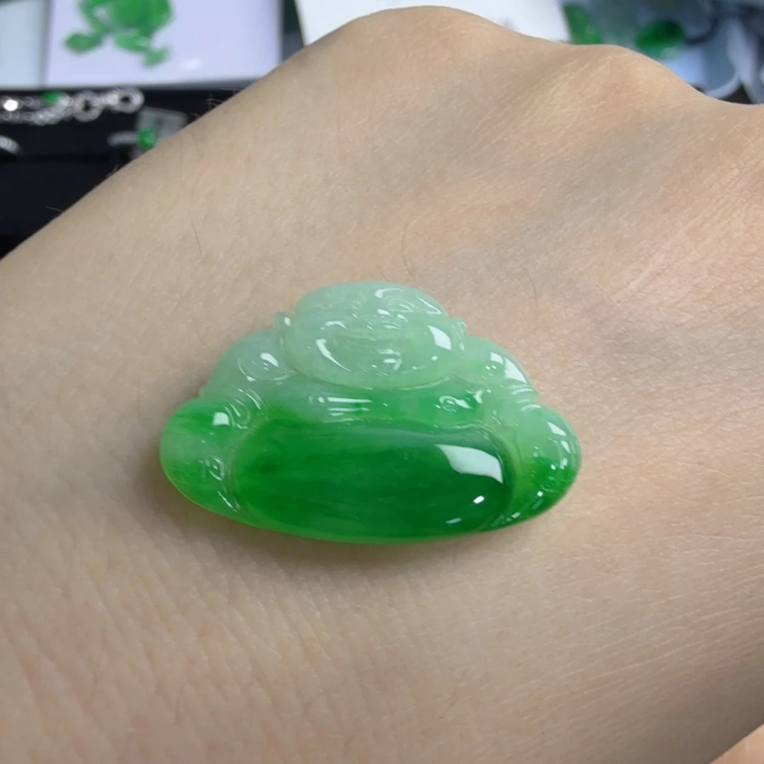 翡翠未镶嵌吊坠(不含链)佛公