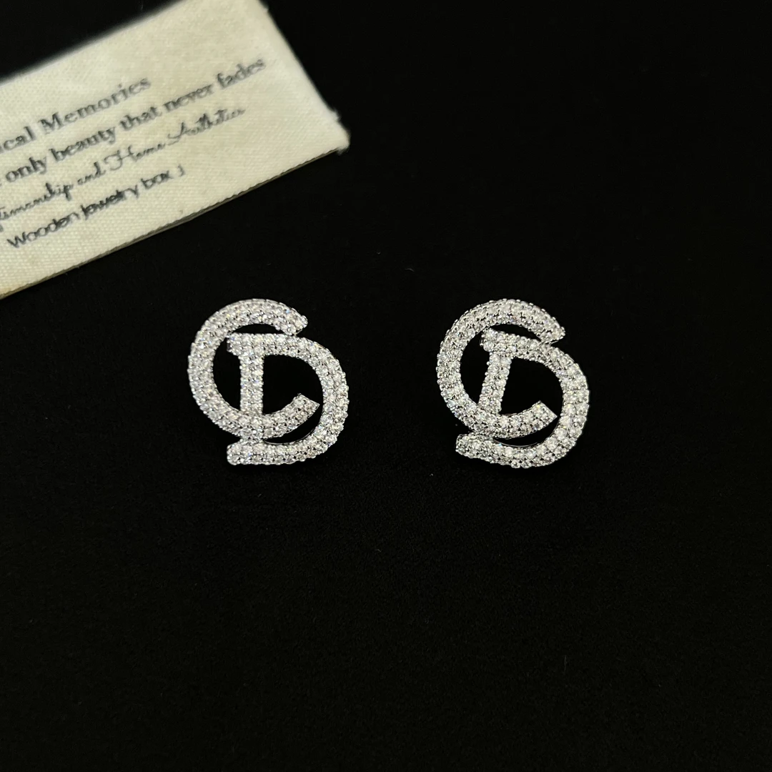 铜合金耳饰 超经典CD字母精致耳环4182