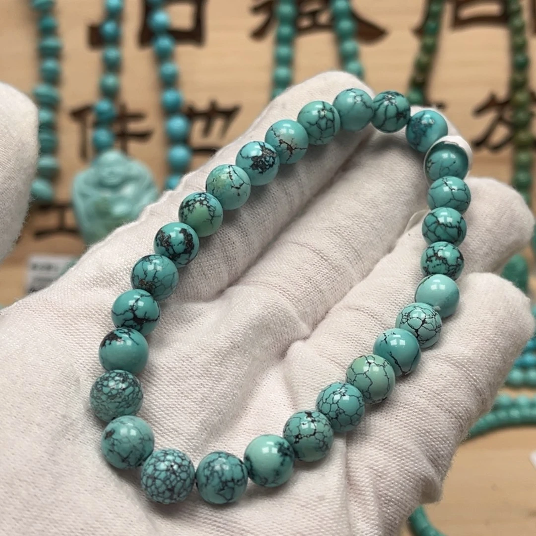 绿松石圆珠手串未镶嵌