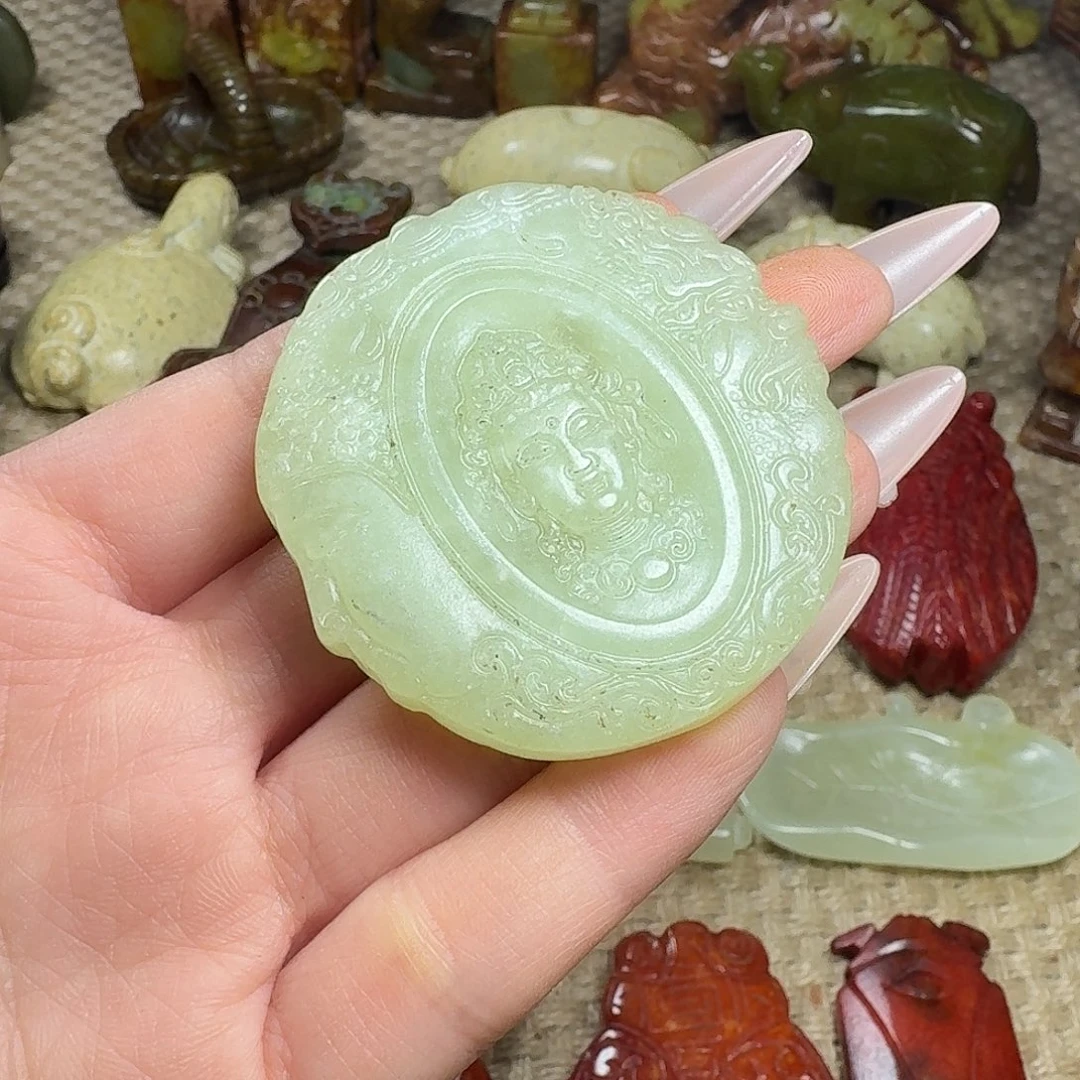 白玉菩提吊坠挂件
