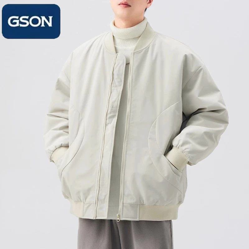 GSON美式棉衣秋冬2024新款休闲棉服潮牌百搭棒球服保暖棉袄子外套