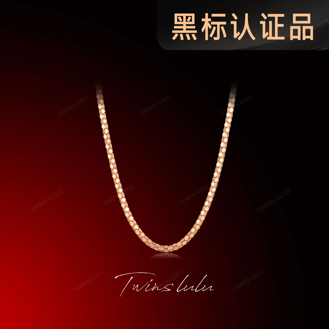 坠链均925银合成锆石  镀k金【星光链】搭扣工艺拼接素链TSJ9935