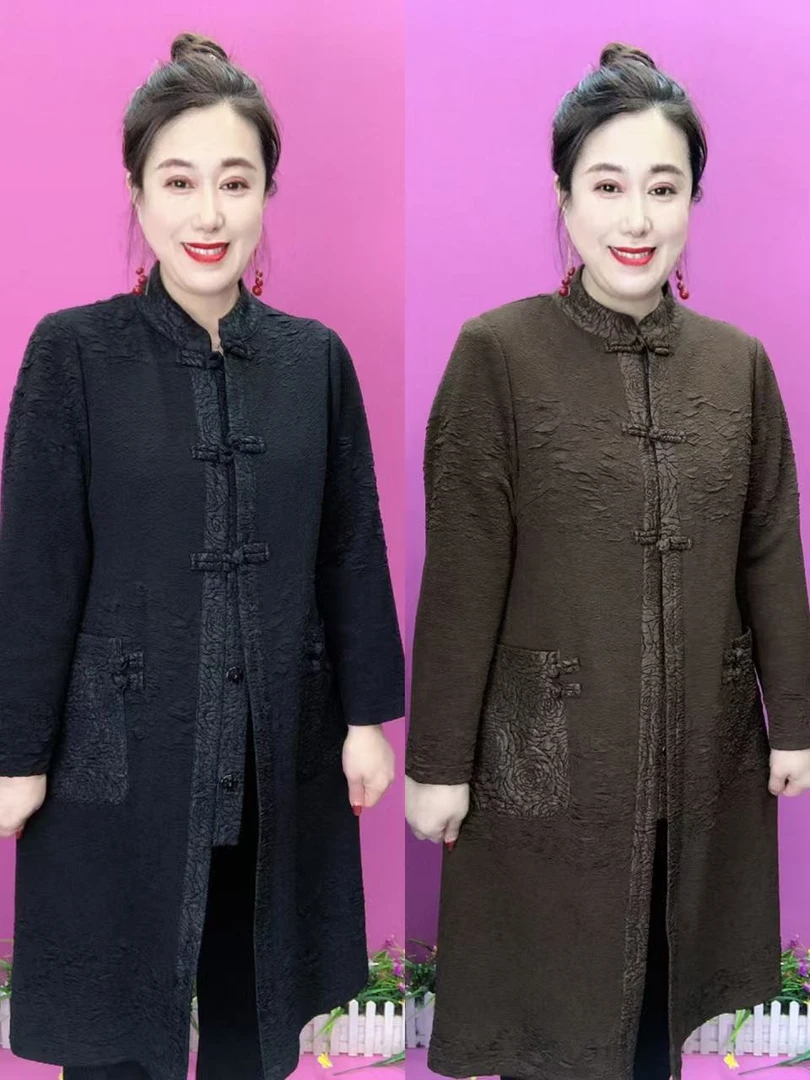 玲阳光佳人8405盘扣中长款外套97左右长