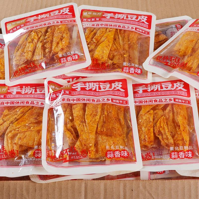 辣年花开手撕豆皮湖南特产平江香麻辣豆干零食辣条小包装怀旧零食