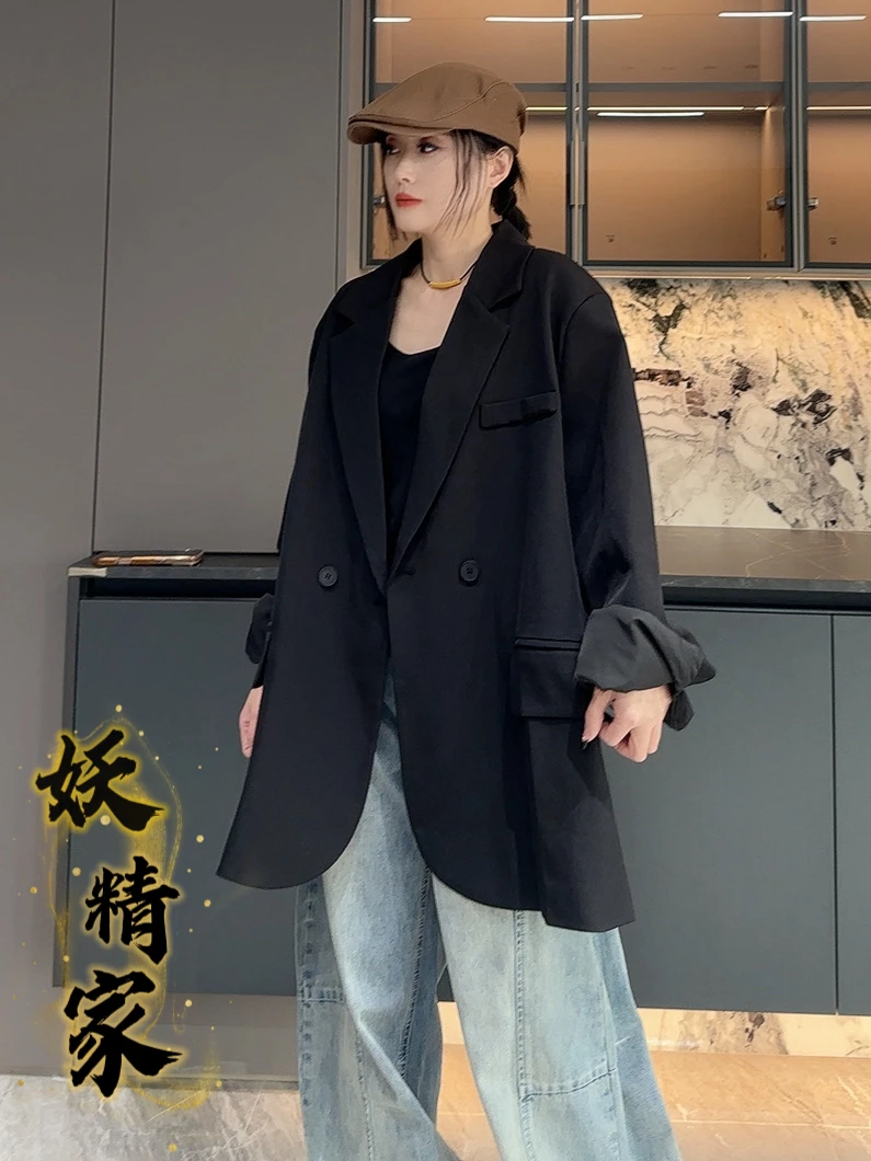 W1320【妖精家】最新西装外套女小个子宽松版型设计感时尚百搭