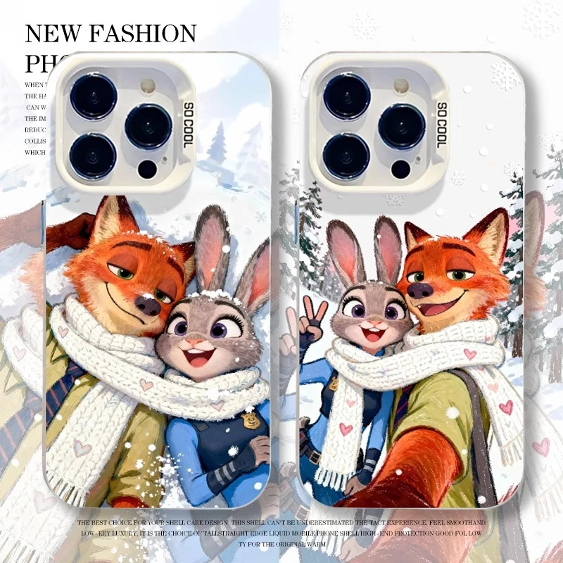冬日疯狂动物城适用苹果17手机壳新款华为可爱OPPO情侣小米15vivo
