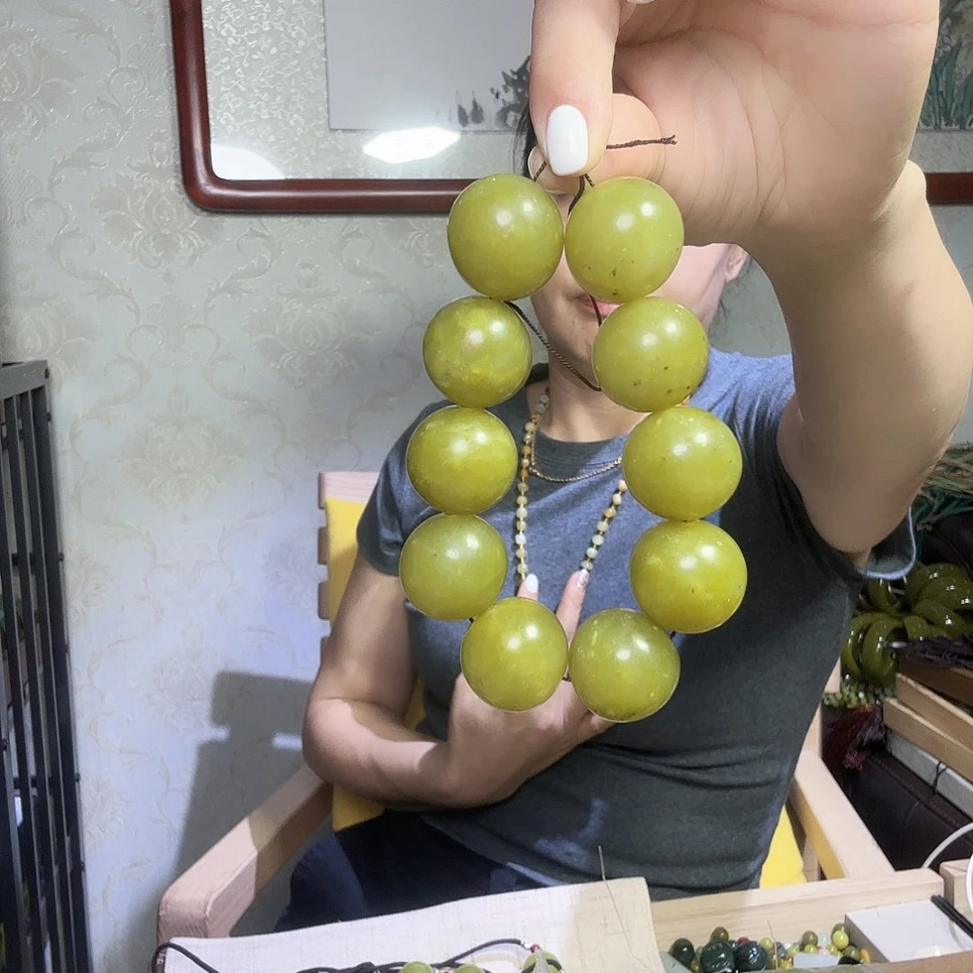 百***海蛇纹石玉未镶嵌手链