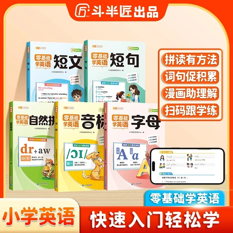 【清北教育】小学零基础学英语自然拼读音标字母短句短文入门训练