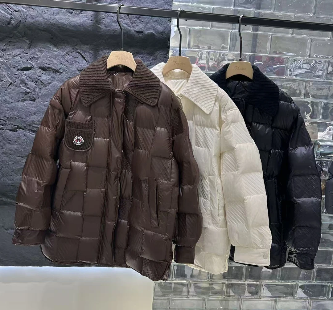 69005-3702 宽松短款长袖保暖口袋绣标潮流加厚休闲羽绒服外套