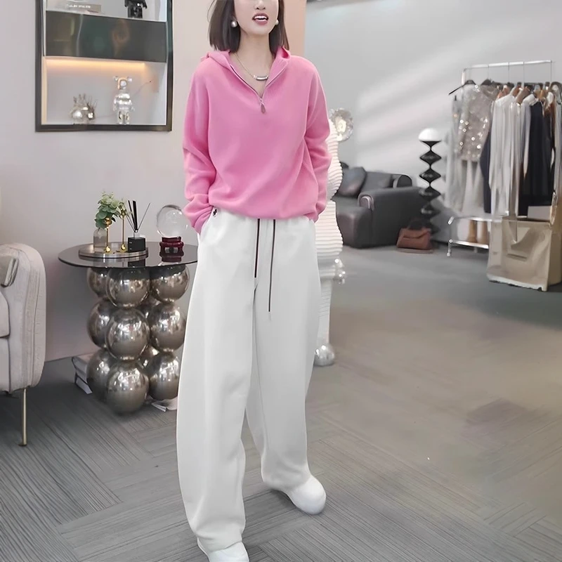 休闲套装女2025春季新款洋气时尚减龄卫衣阔腿裤秋季穿搭一整套装