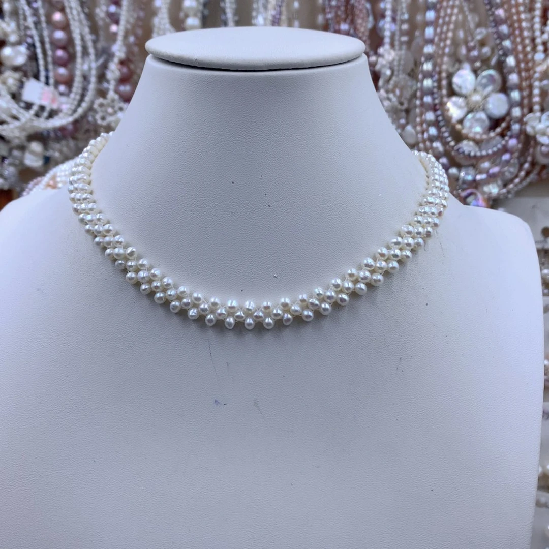 银S925镶嵌项链耳饰淡水珍珠