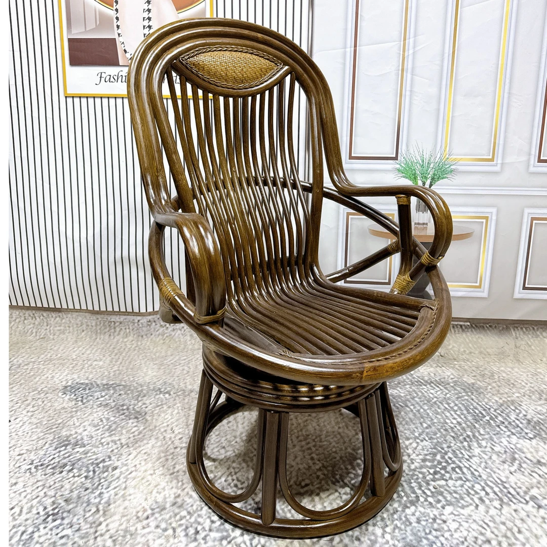 客厅编电脑椅桌椅转椅旋转卧室阳台休闲靠背椅阳台椅办公单人藤编