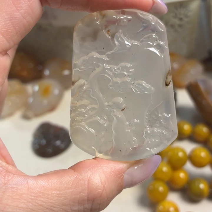 玛瑙/玉髓未镶嵌吊坠(不含链)