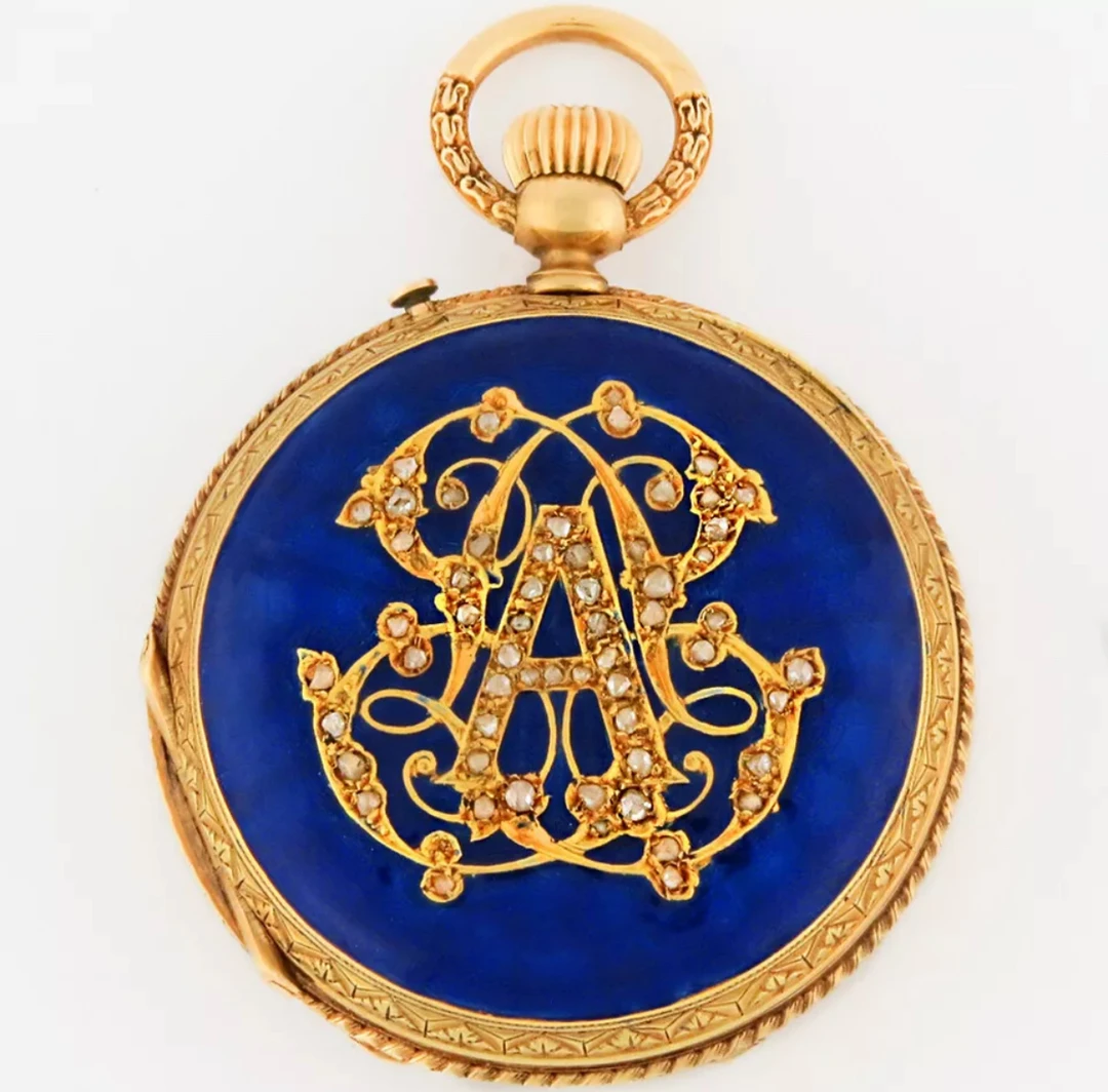 收藏级怀表售出欣赏 30年代古董珐琅彩手动机械怀表 中古机械怀表